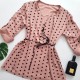 Bluza roz pudra cu bulinute Bluza roz pudra cu bulinute