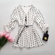 Bluza alba cu bulinute