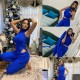 Compleu dama tricotat 4 piese albastru