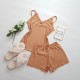 Set pijama dama culoare crem