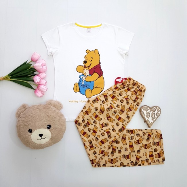 Pijama bumbac imprimeu hunny bear