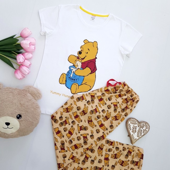 Pijama bumbac imprimeu hunny bear