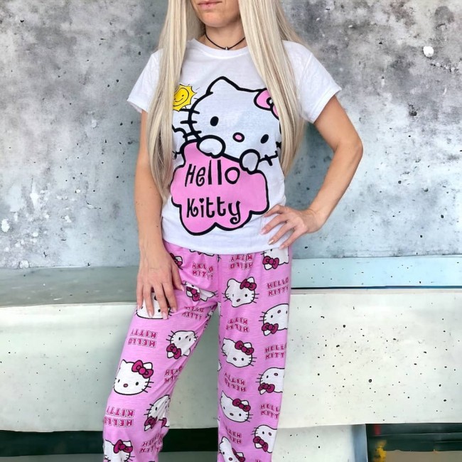 Pijama dama imprimeu kitty