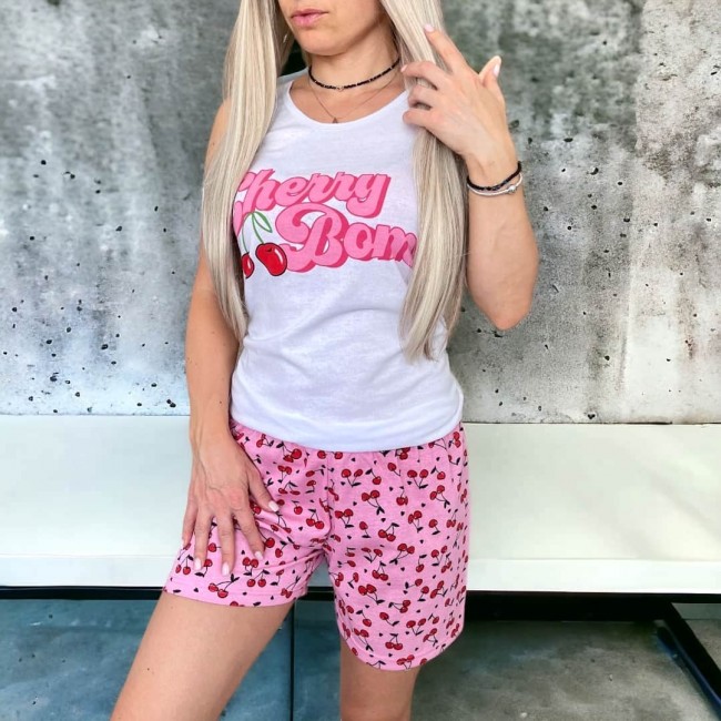 Pijama dama imprimeu cherry