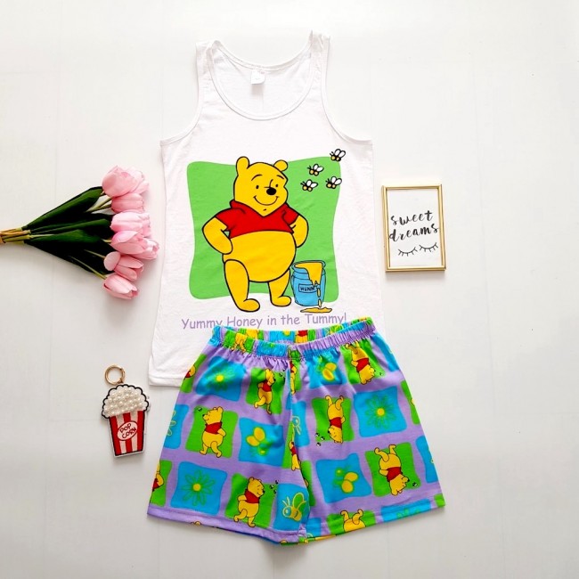 Pijama amuzanta imprimeu ursulet
