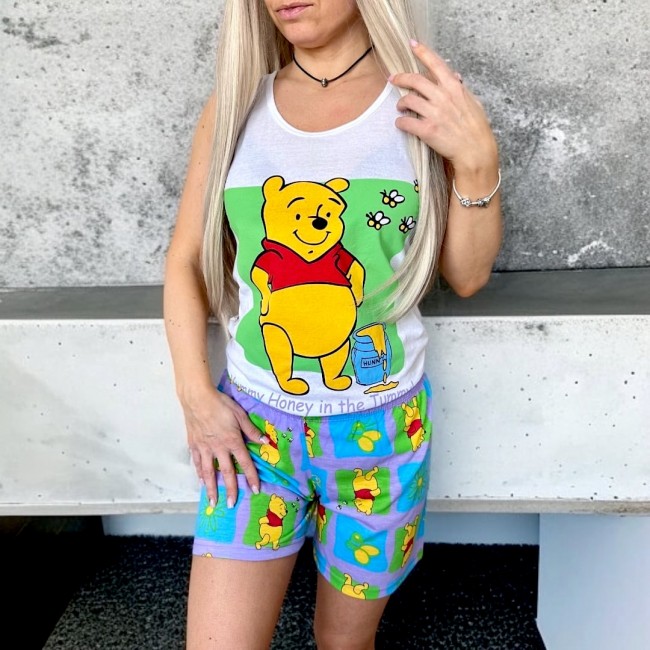 Pijama amuzanta imprimeu ursulet