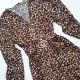 Rochie cu imprimeu animal print maro