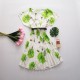 Rochie de vara cu imprimeu floral verde Anya