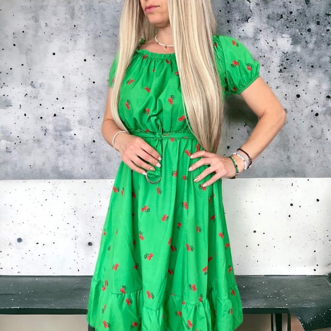 Rochie cherry verde