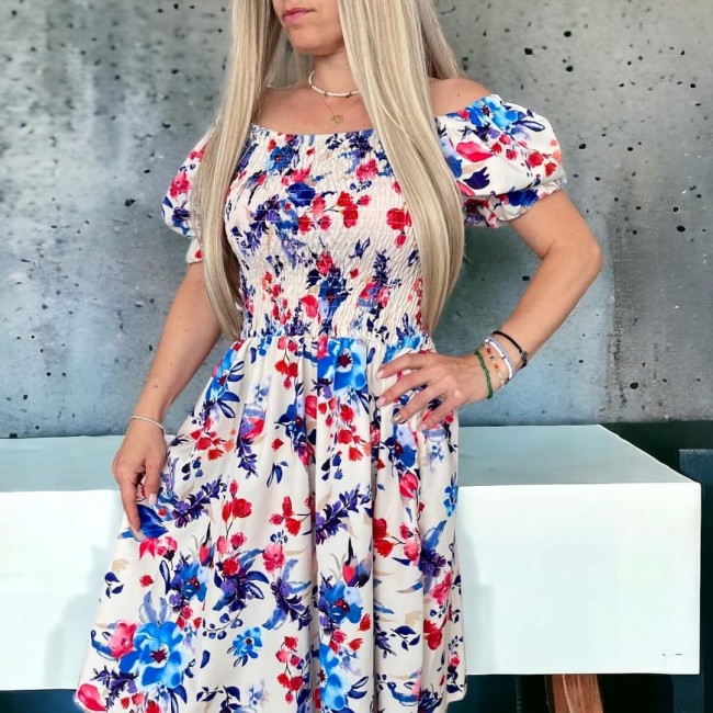 Rochie florala alba