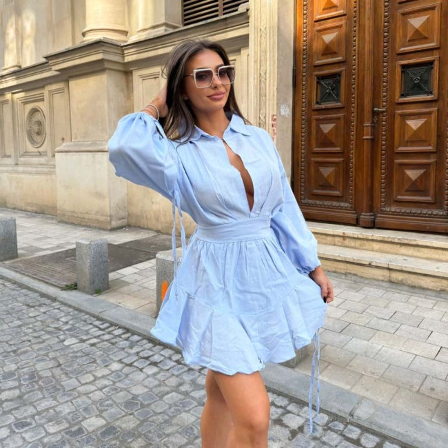 Rochie casual bleu