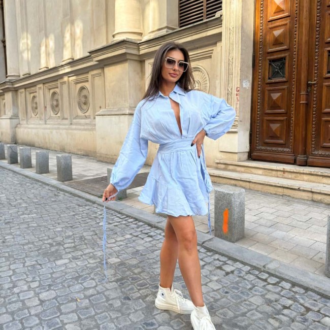 Rochie casual bleu