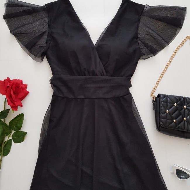 Rochie eleganta din voal neagra