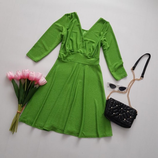 Rochie scurta eleganta verde