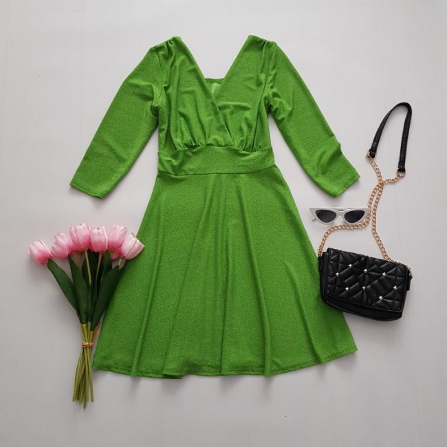 Rochie scurta eleganta verde