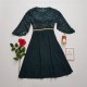 Rochie eleganta verde cu dantela