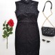 Rochie mulata din dantela neagra