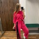Trening dama din catifea cu pantaloni evazati Trening dama din catifea cu pantaloni evazati