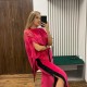Trening dama din catifea cu pantaloni evazati Trening dama din catifea cu pantaloni evazati